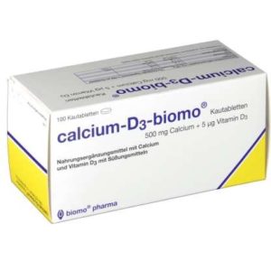 calcium-D3-biomo Kautabletten 500 mg + Vitamin D