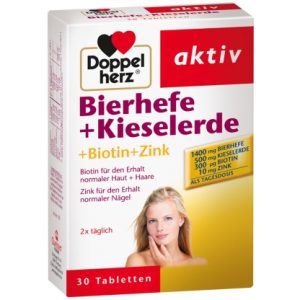 Doppelherz® aktiv Bierhefe + Kieselerde + Biotin + Zink Tabletten