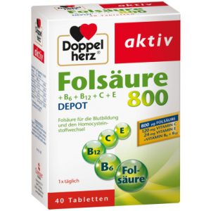 Doppelherz® Folsäure 800 + B6 + B12 + C + E DEPOT