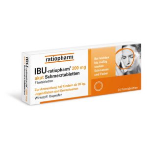IBU-ratiopharm® 200 mg akut Schmerztabletten