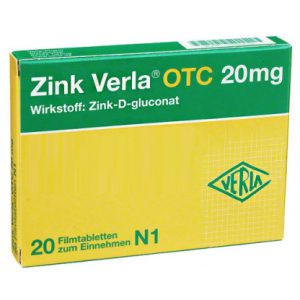 Zink Verla® OTC 20 mg Filmtabletten
