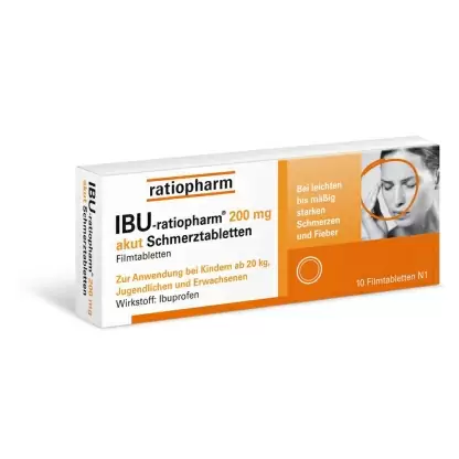 IBU-ratiopharm® 200 mg akut Schmerztabletten