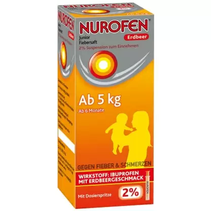 Nurofen® Junior Fieber- und Schmerzsaft Erdbeer 2%
